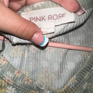 Light green flower crop top